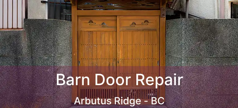  Barn Door Repair Arbutus Ridge - BC
