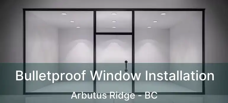  Bulletproof Window Installation Arbutus Ridge - BC