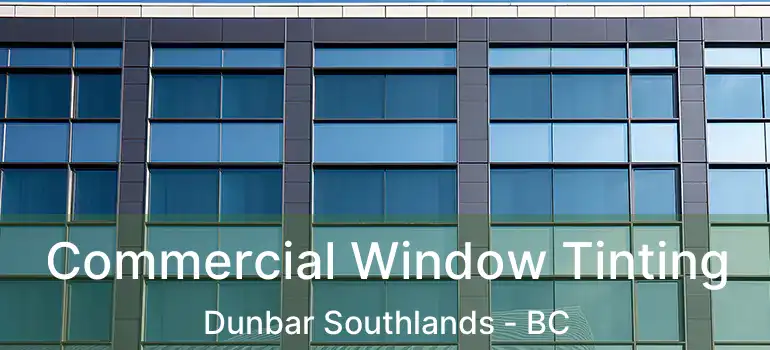  Commercial Window Tinting Dunbar Southlands - BC