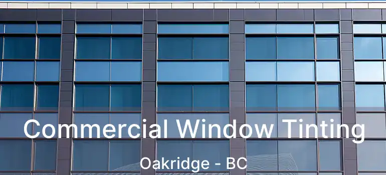  Commercial Window Tinting Oakridge - BC