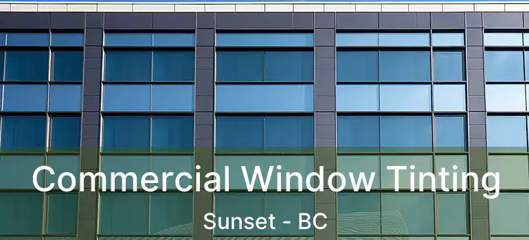  Commercial Window Tinting Sunset - BC
