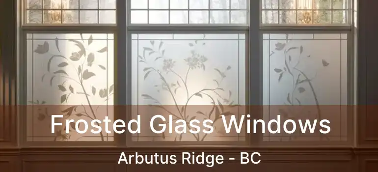  Frosted Glass Windows Arbutus Ridge - BC