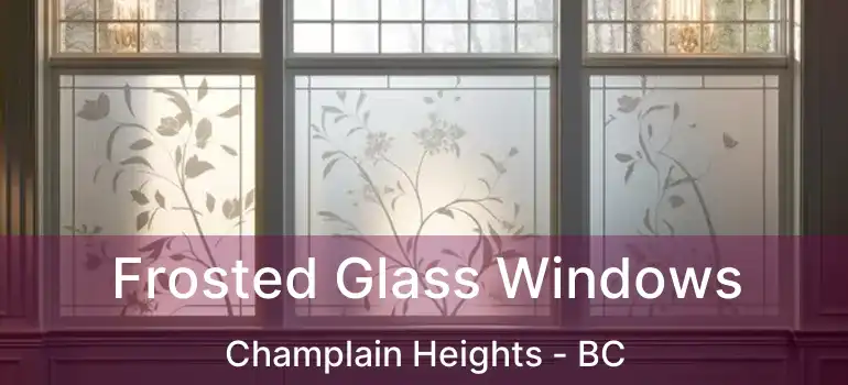 Frosted Glass Windows Champlain Heights - BC