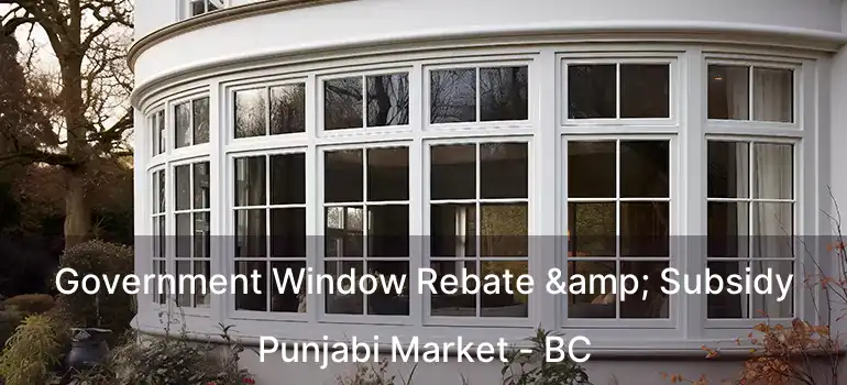  Government Window Rebate & Subsidy Punjabi Market - BC