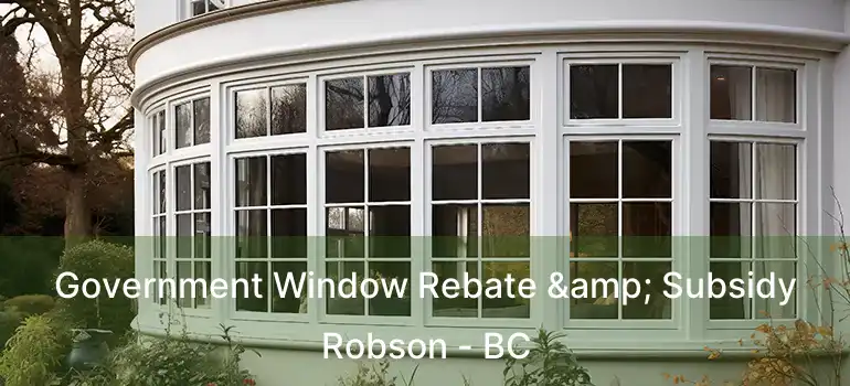  Government Window Rebate & Subsidy Robson - BC