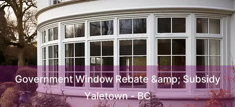 Government Window Rebate & Subsidy Yaletown - BC