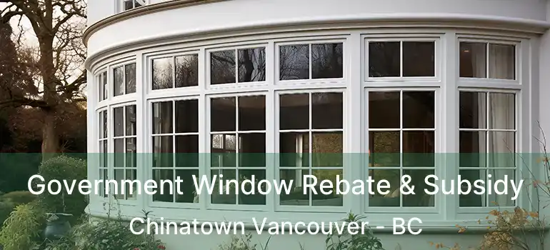  Government Window Rebate & Subsidy Chinatown Vancouver - BC