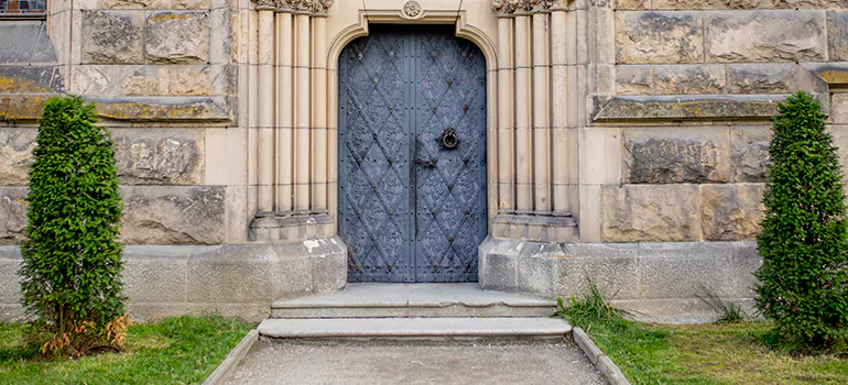 Traditional Double Front Doors in Vancouver, British Columbia