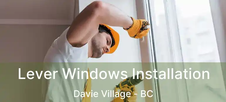  Lever Windows Installation Davie Village - BC