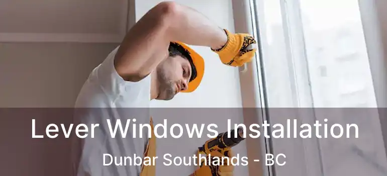  Lever Windows Installation Dunbar Southlands - BC