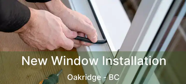  New Window Installation Oakridge - BC