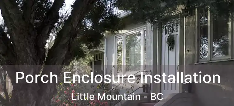  Porch Enclosure Installation Little Mountain - BC