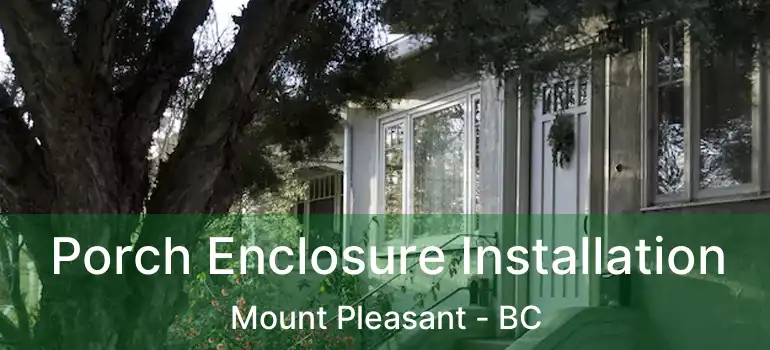  Porch Enclosure Installation Mount Pleasant - BC