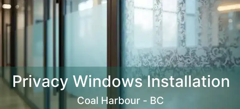  Privacy Windows Installation Coal Harbour - BC