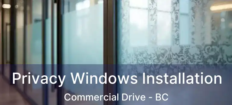  Privacy Windows Installation Commercial Drive - BC