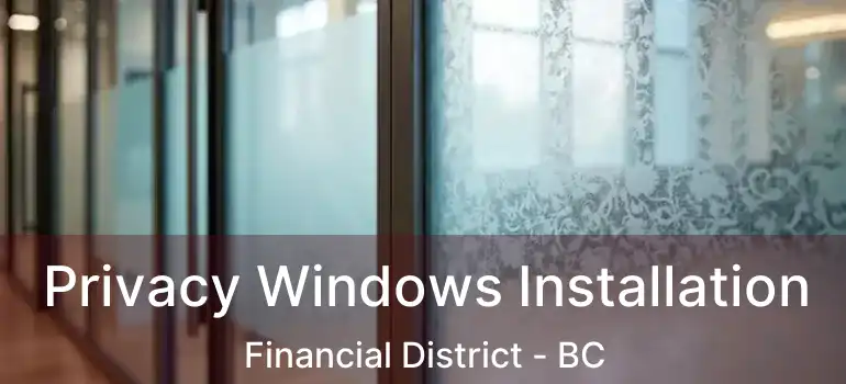 Privacy Windows Installation Financial District - BC