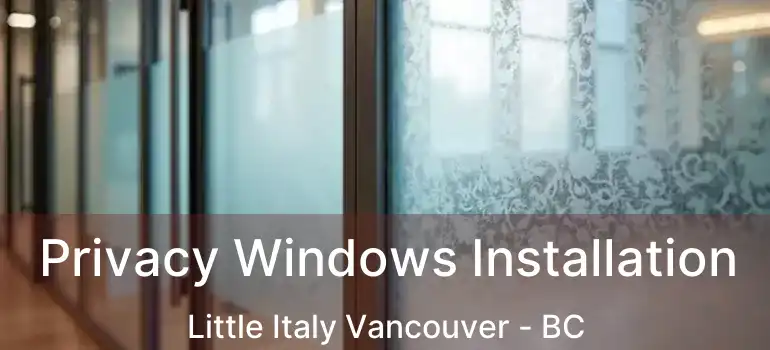 Privacy Windows Installation Little Italy Vancouver - BC