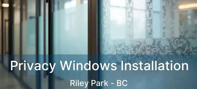  Privacy Windows Installation Riley Park - BC