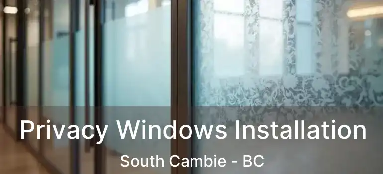  Privacy Windows Installation South Cambie - BC