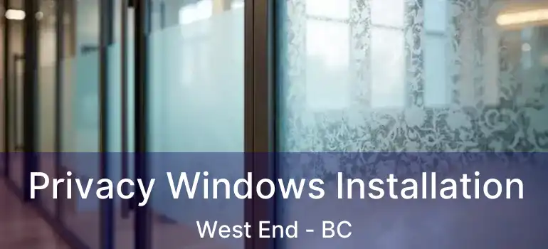  Privacy Windows Installation West End - BC