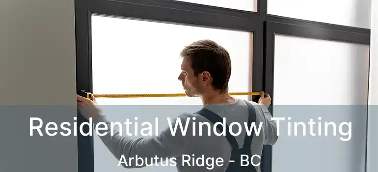  Residential Window Tinting Arbutus Ridge - BC