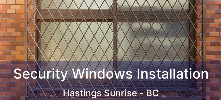  Security Windows Installation Hastings Sunrise - BC