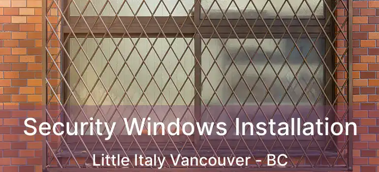  Security Windows Installation Little Italy Vancouver - BC