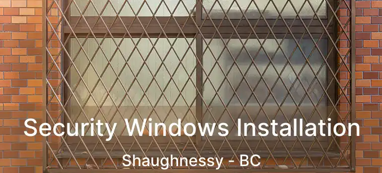  Security Windows Installation Shaughnessy - BC