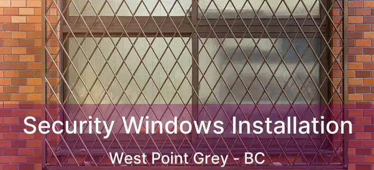  Security Windows Installation West Point Grey - BC