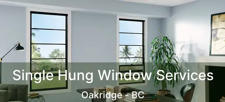  Single Hung Window Services Oakridge - BC