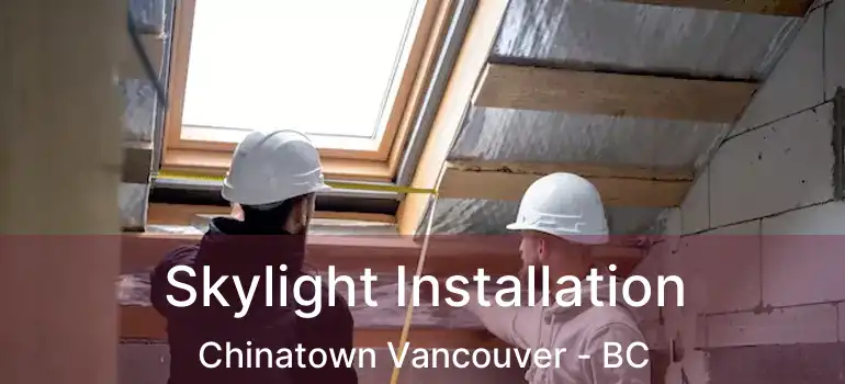  Skylight Installation Chinatown Vancouver - BC