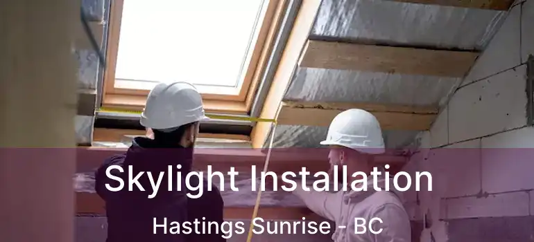  Skylight Installation Hastings Sunrise - BC
