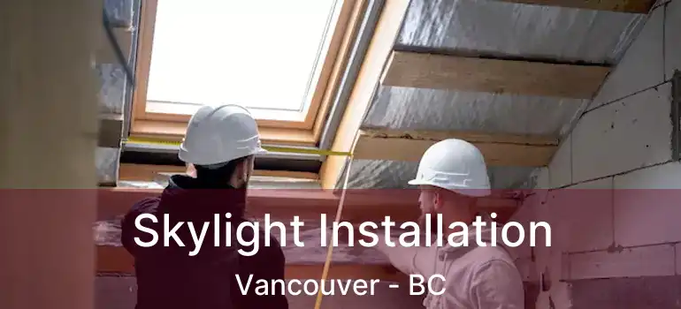  Skylight Installation Vancouver - BC