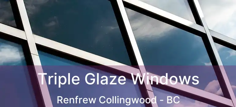  Triple Glaze Windows Renfrew Collingwood - BC