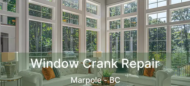  Window Crank Repair Marpole - BC