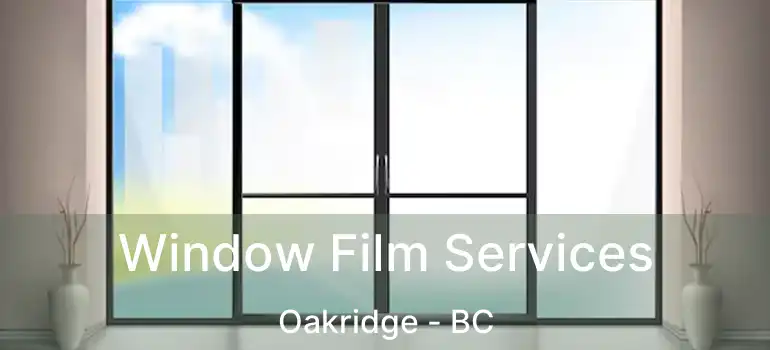  Window Film Services Oakridge - BC