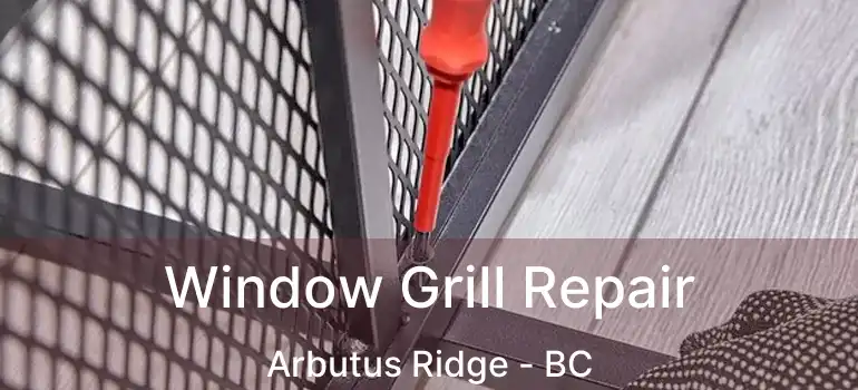  Window Grill Repair Arbutus Ridge - BC