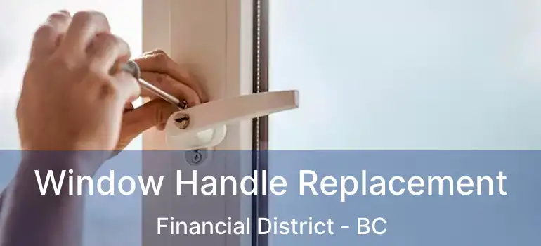  Window Handle Replacement Financial District - BC