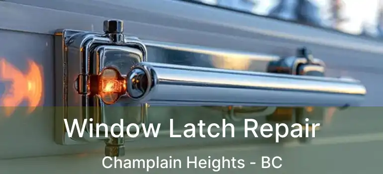  Window Latch Repair Champlain Heights - BC