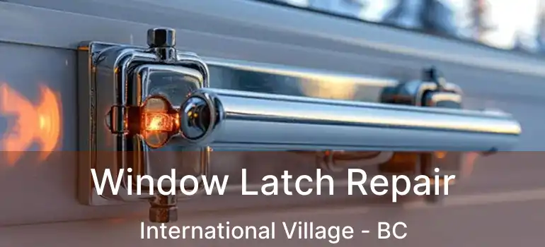  Window Latch Repair International Village - BC
