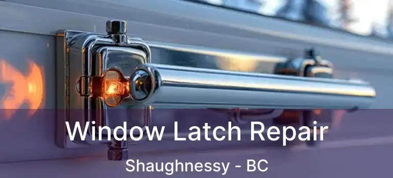  Window Latch Repair Shaughnessy - BC