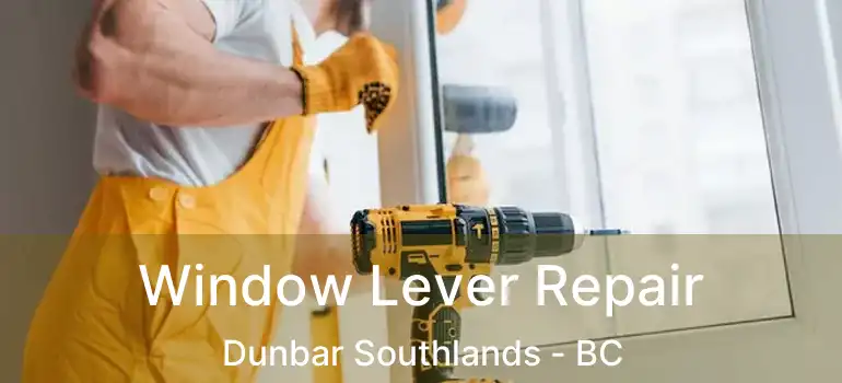  Window Lever Repair Dunbar Southlands - BC