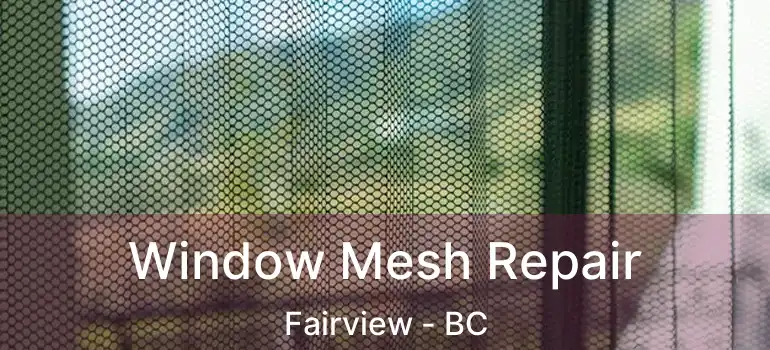  Window Mesh Repair Fairview - BC