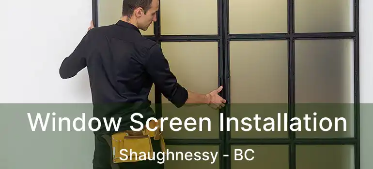  Window Screen Installation Shaughnessy - BC