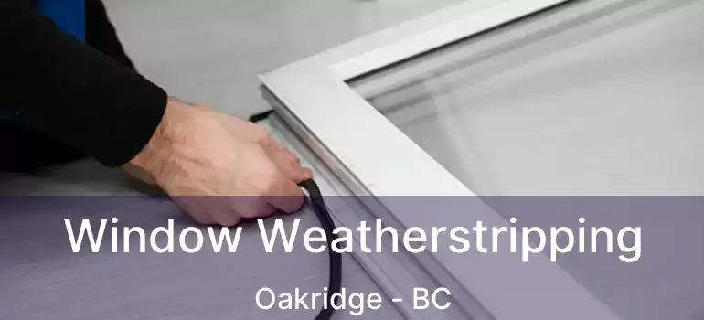  Window Weatherstripping Oakridge - BC